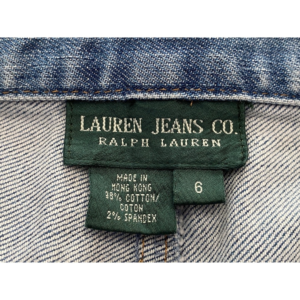 Lauren Jeans Co Ralph Lauren Womens 6 Light Wash Bootcut Flare Jeans Y2K Stretch - Picture 5 of 5